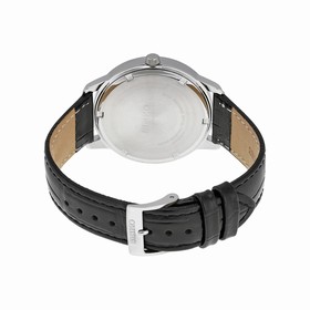 Seiko Black Dial Black Leather Men's Watch SUR045
