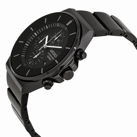 Seiko Black Dial Chronograph Black PVD Stainless Steel Men's Watch SNDD83