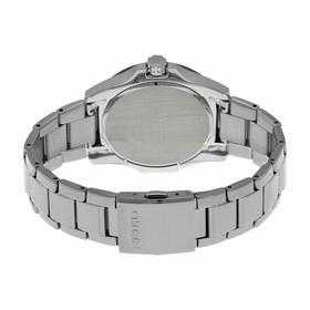 Seiko Black Dial Chronograph Stainless Steel Crystal Trim Bezel Ladies Watch SRLZ93