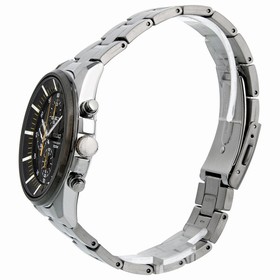 Seiko Black Dial Chronograph Stainless Steel Men's Watch SNDC85