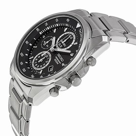 Seiko Black Dial Chronograph Stainless Steel Men's Watch SNDD63