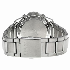 Seiko Black Dial Chronograph Stainless Steel Men's Watch SNDD63