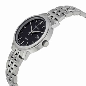 Seiko Black Dial Stainless Steel Ladies Watch SUR827