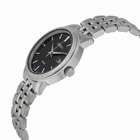 Seiko Black Dial Stainless Steel Ladies Watch SUR829