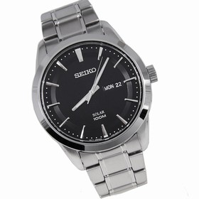 Seiko Black Dial Stainless Steel Men's Watch SNE363P1S