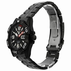 Seiko Black Dial Stainless Steel Men's Watch SNZJ01