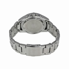 Seiko Black Dial Steel Alarm Chronograph Men's Watch SNAF03