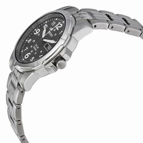 Seiko Black Solar Power Dial GMT Men's Watch SNE095