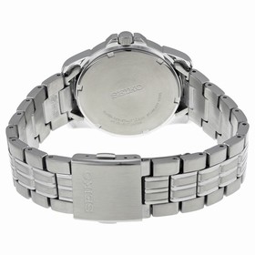 Seiko Black Solar Power Dial GMT Men's Watch SNE095