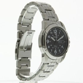 Seiko Black Solar Power Dial GMT Men's Watch SNE095