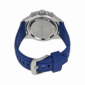 Seiko Blue Dial Chronograph Blue Rubber Men's Watch SNDE03