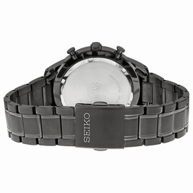 Seiko Chronograph Black and Brown Dial Stainless Steel Men's Watch SNDF41