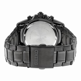 Seiko Chronograph Black Dial Black Ion-plated Men's Watch SPC103