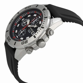 Seiko Chronograph Black Dial Black Rubber Men's Watch SNDD95P2