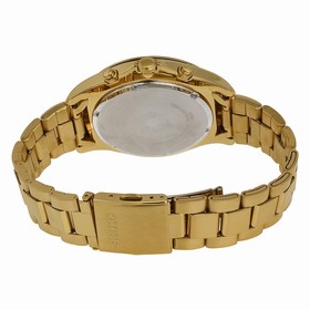 Seiko Chronograph Black Dial Gold-Tone Stainless Steel Men's Watch SNN258
