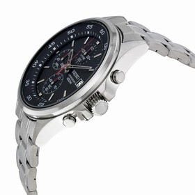 Seiko Chronograph Black Dial Stainless Steel Men's Watch SKS477