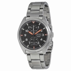 Seiko Chronograph Black Dial Stainless Steel Men's Watch SNN235P1