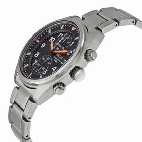 Seiko Chronograph Black Dial Stainless Steel Men's Watch SNN235P1