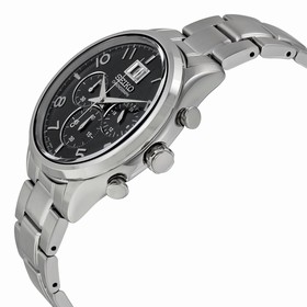 Seiko Chronograph Black Dial Stainless Steel Men's Watch SPC153P1