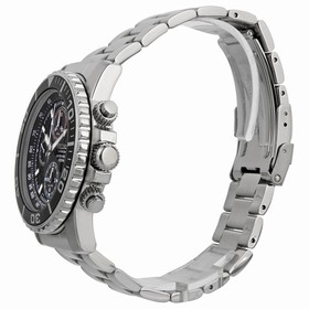 Seiko Chronograph Black Dial Stainless Steel Men's Watch SNA225