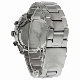 Seiko Chronograph Black Dial Stainless Steel Men's Watch SNDD37