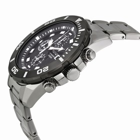 Seiko Chronograph Black Dial Stainless Steel Men's Watch SNDD99