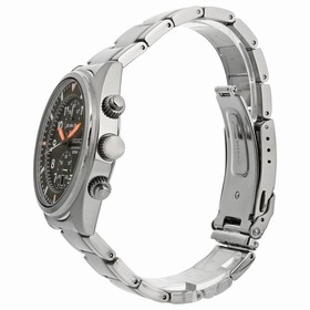 Seiko Chronograph Black Dial Stainless Steel Men's Watch SNN235