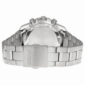 Seiko Chronograph Black Dial Stainless Steel Men's Watch SSB129