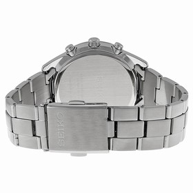 Seiko Chronograph Black Dial Stainless Steel Unisex Watch SNDX47