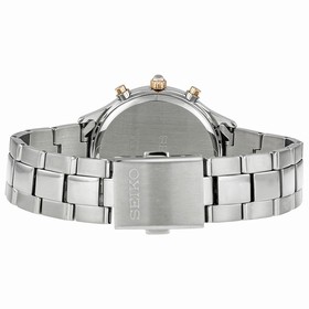Seiko Chronograph Brown Dial Stainless Steel Ladies Watch SNDX06