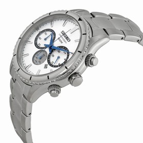 Seiko Chronograph Silver Dial Stainless Steel Watch SRW033P1