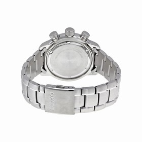 Seiko Chronograph Silver White Dial Stainless Steel Men's Watch SNAF43