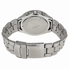 Seiko Chronograph Tachymeter Black Dial Stainless Steel Men's Watch SND253