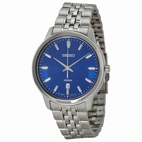 Seiko Classic Blue Dial Stainless Steel Men's Watch SUR029