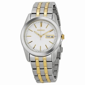 Seiko Conceptual White Dial Two Tone Stainless Steel Men's Watch SGGA45