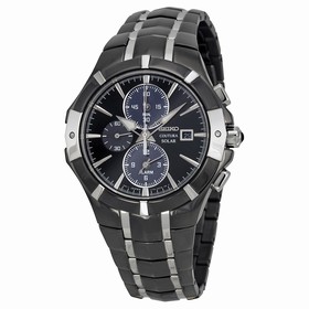 Seiko Coutura Chronograph Black Dial Two-tone Men's Watch SSC199