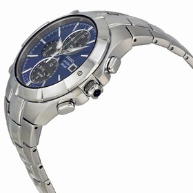 Seiko Coutura Chronograph Blue Dial Stainless Steel Men's Watch SSC197