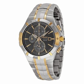Seiko Coutura Chronograph Grey Dial Two-tone Men's Watch SSC198