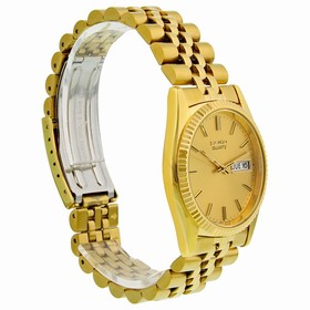 Seiko Day and Date Dress Gold-tone Stainless Steel Men's Watch SGF206