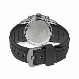 Seiko FC Barcelona Chronograph Black Dial Black Rubber Men's Watch SNDE81