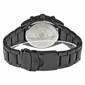 Seiko FCB Barcelona Chronograph Black Dial Black Ion-plated Men's Watch SNN267