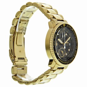 Seiko Flight Chronograph Gold-Tone Steel Men's Watch SNA414