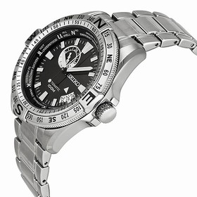 Seiko GMT Automatic Black Dial Stainless Steel Men's Watch SSA091