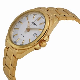 Seiko Silver Dial Gold-tone Men's Watch SUR064