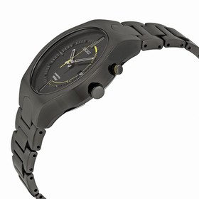 Seiko Kinetic Black Dial Black Ion-plated Men's Watch SKA649