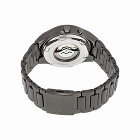 Seiko Kinetic Black Dial Black Ion-plated Men's Watch SKA649