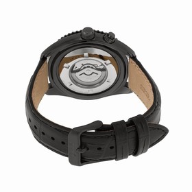 Seiko Kinetic Black Dial Black Leather Men's Watch SKA621P1