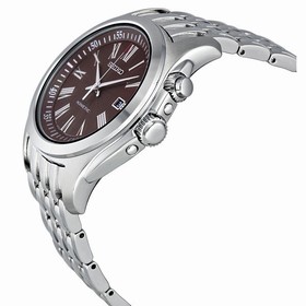Seiko Kinetic Brown Dial Stainless Steel Men's Watch SKA491