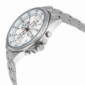Seiko Kinetic Chrongoraph Silver Dial Stainless Steel Men's Watch SKS473