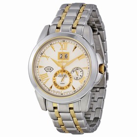 Seiko Kinetic Ivory Dial Two-Toned Stainless Steel Mnes Watch SNP066